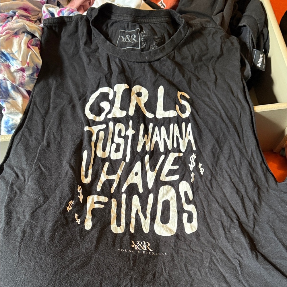 Young & Reckless Black Graphic Tank Top